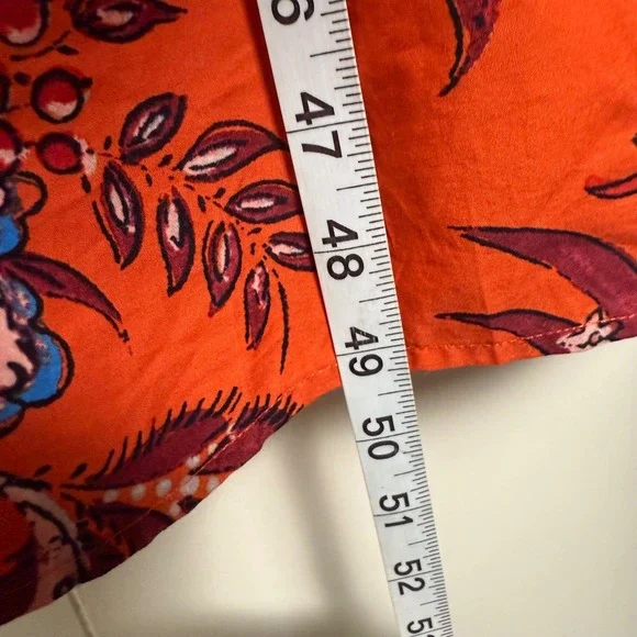 Rhode for Target XS Orange Floral Print‎ Sleeveless Tiered Maxi Dress Casual - Picture 7 of 8